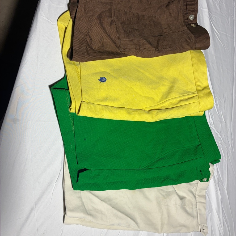 Colorful tennis shorts lot.
